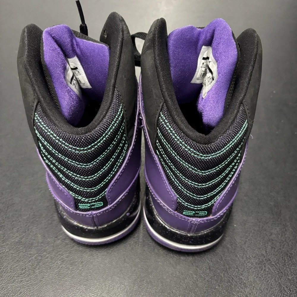 Nike Air Jordan SC-1 Flight Kids Shoes Size 6.5y Black‎ Teal Purple